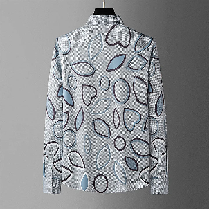 Luxury Geometric Print Smart Shirt