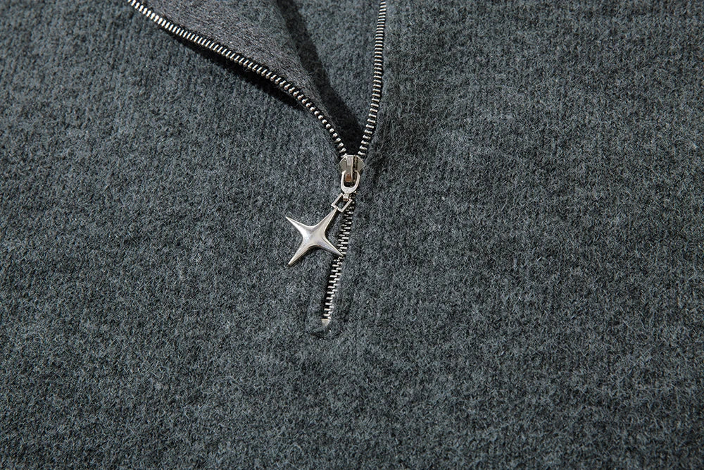 Comfortable Frayed Hem Ripped Knit Sweater