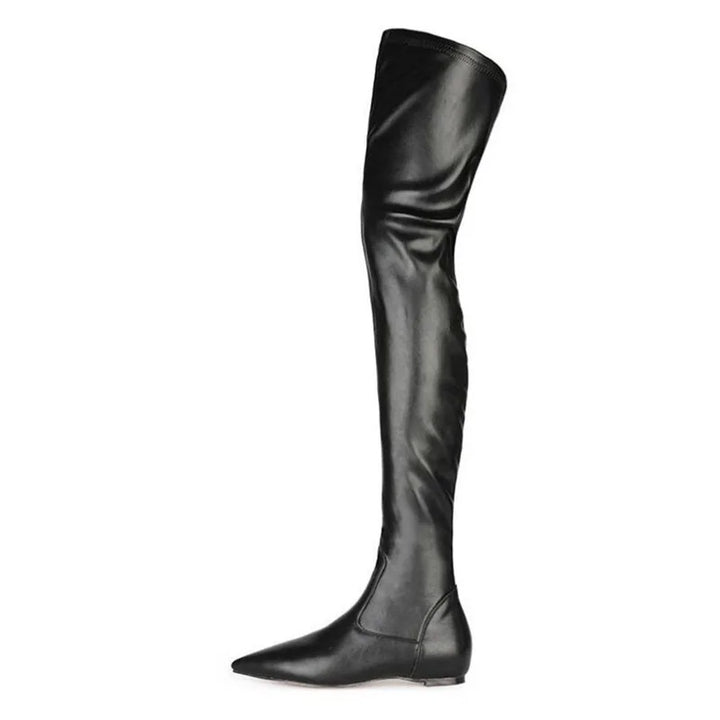 Pointed Toe Stretch Luxury Knee-High Boots