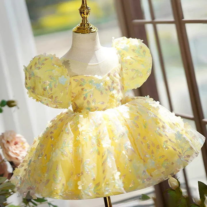Bubble Sleeve Princess Formal Dress