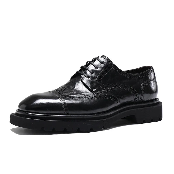 Classic Brogue Thick Soles Business Shoes