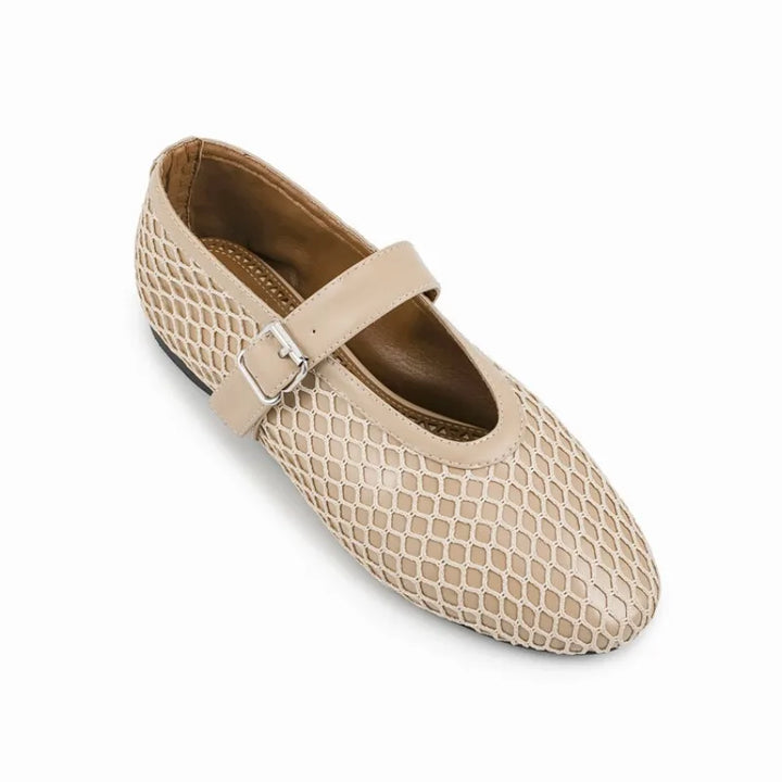 Mesh Round Toe Ballet Shoes