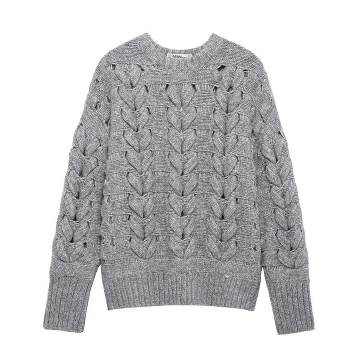 Casual Twisted String Knit Sweater