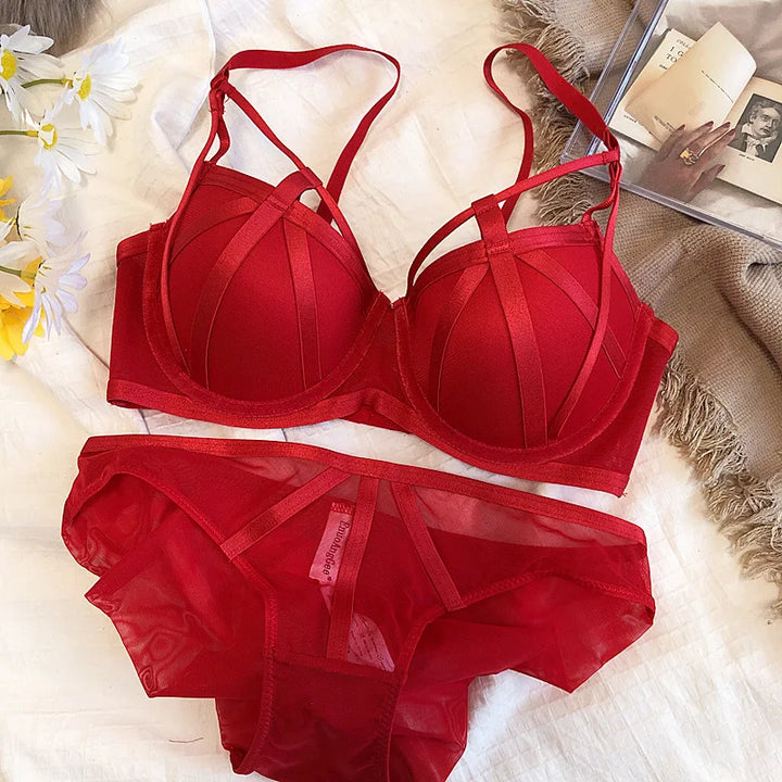 Classic Hollow Lace Bandage Lingerie