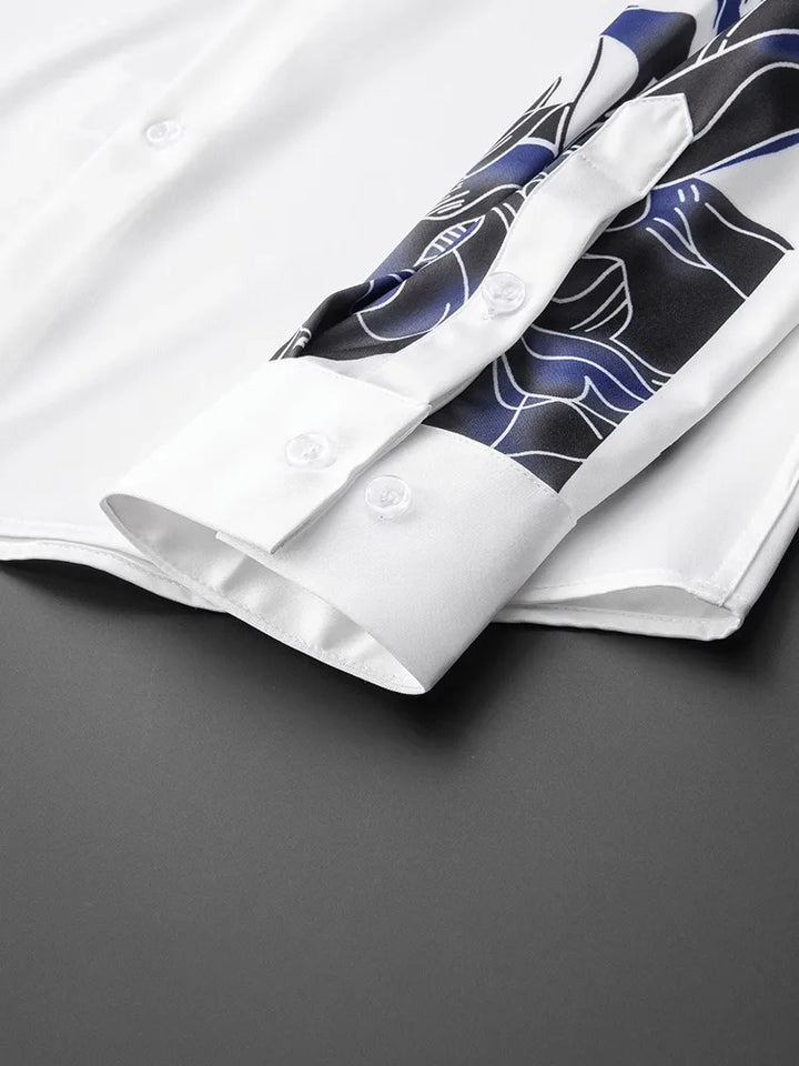 Luxury Flower Embellished Slim Fit Shirt