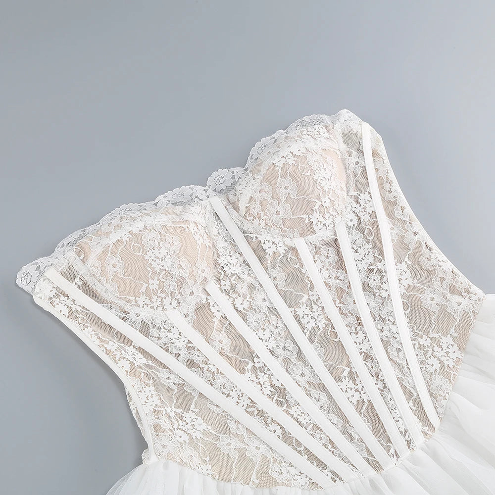 Stunning Ruffle Detail Mini Dress