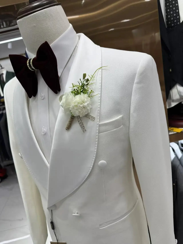 Elegant Lapel Shawl Men's Wedding Suit