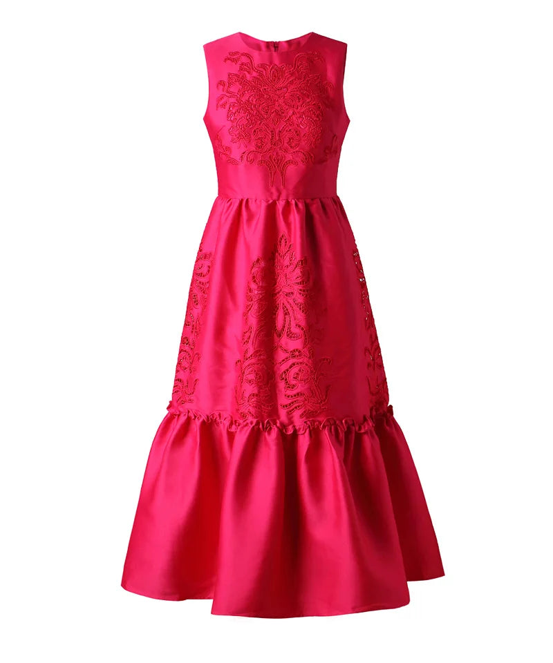 Elegant Embroidered Women's Cocktail & Party Dress