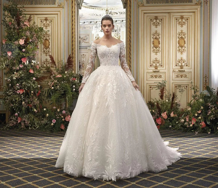Exquisite Applique Princess Bridal Couture