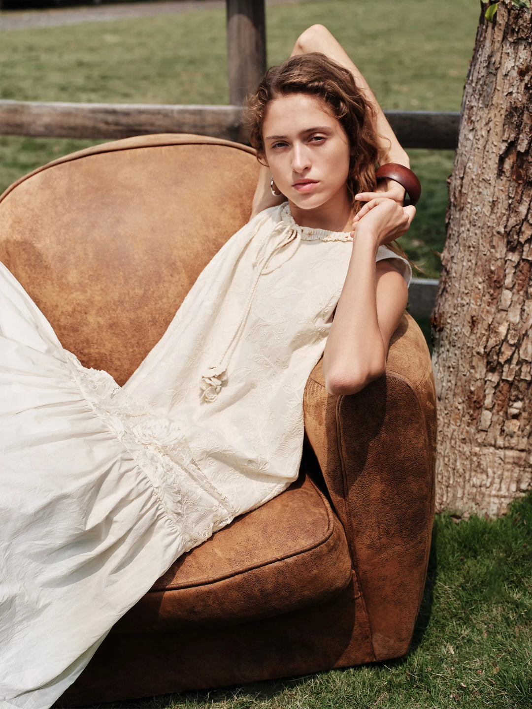 Premium Embroidered Midi Dress