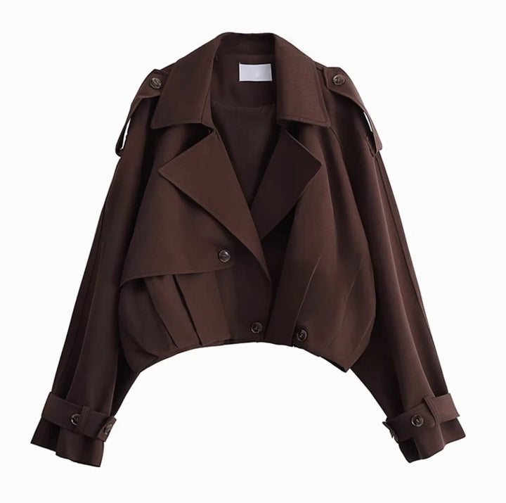Stylish Cropped Short Trench Coat