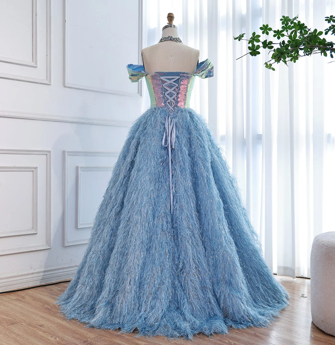 Elegant Beaded Women's A-Line Evening Dress