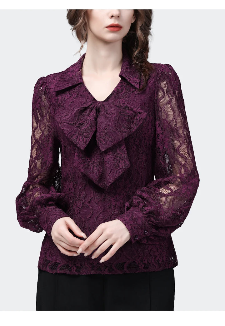 Vintage Hook Flower Casual Top