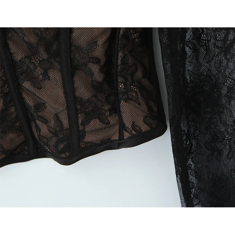 Luxury Semi-Sheer Crop Tee