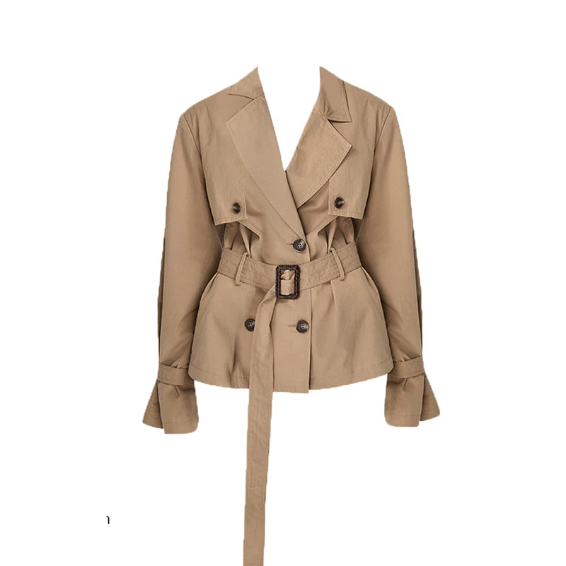 Classic Cropped Trench Coat