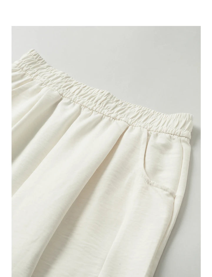 Elastic Waist Wide Leg Pants