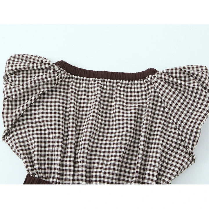 Sweet Plaid V-Neck Crop Top