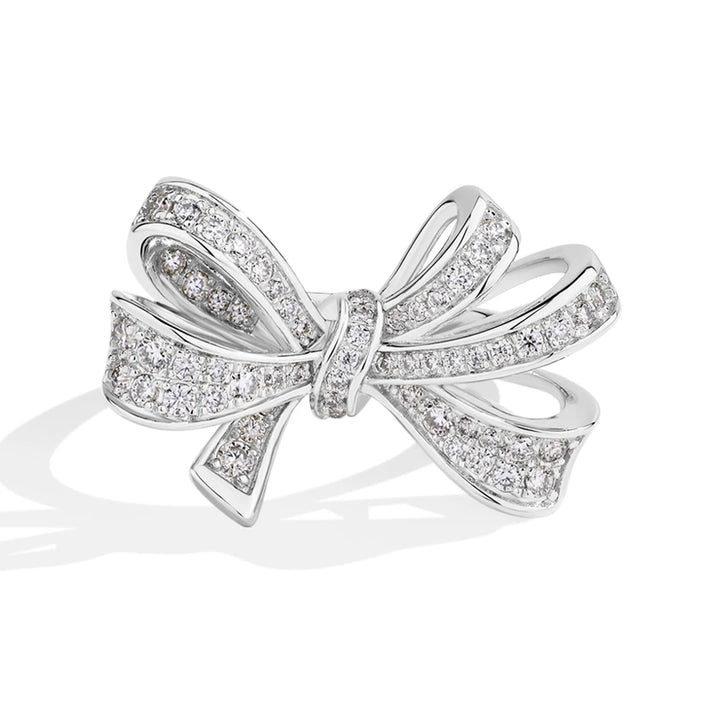 Stylish Bowknot Moissanite Ring