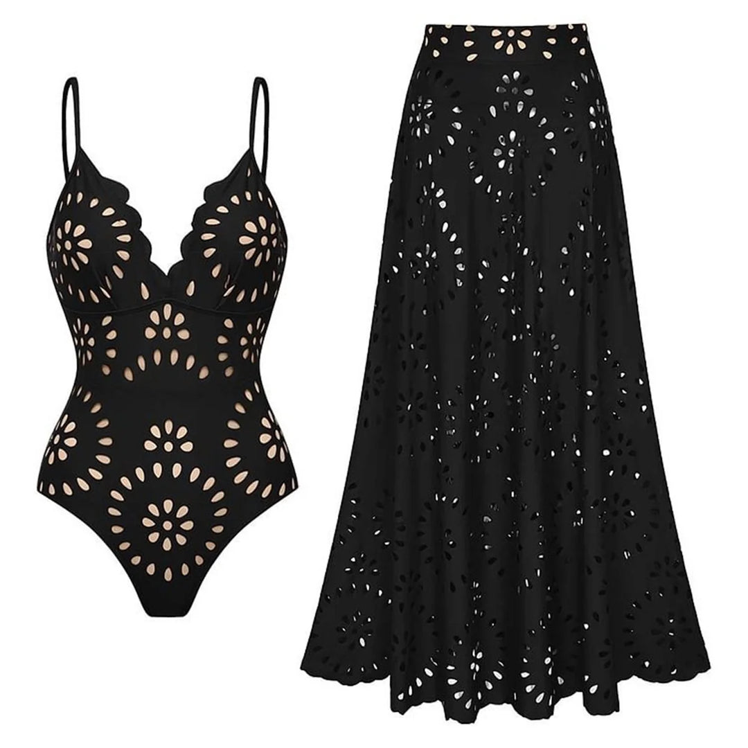 Stylish Hollow Laser Cut Bikini Set
