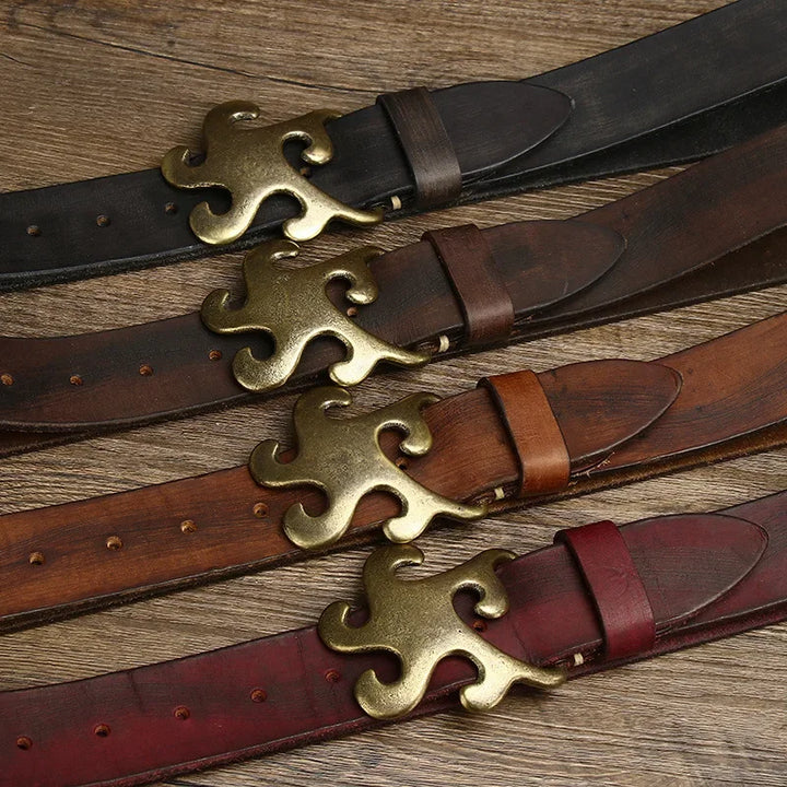 Stunning Smooth Brass Buckle Belts