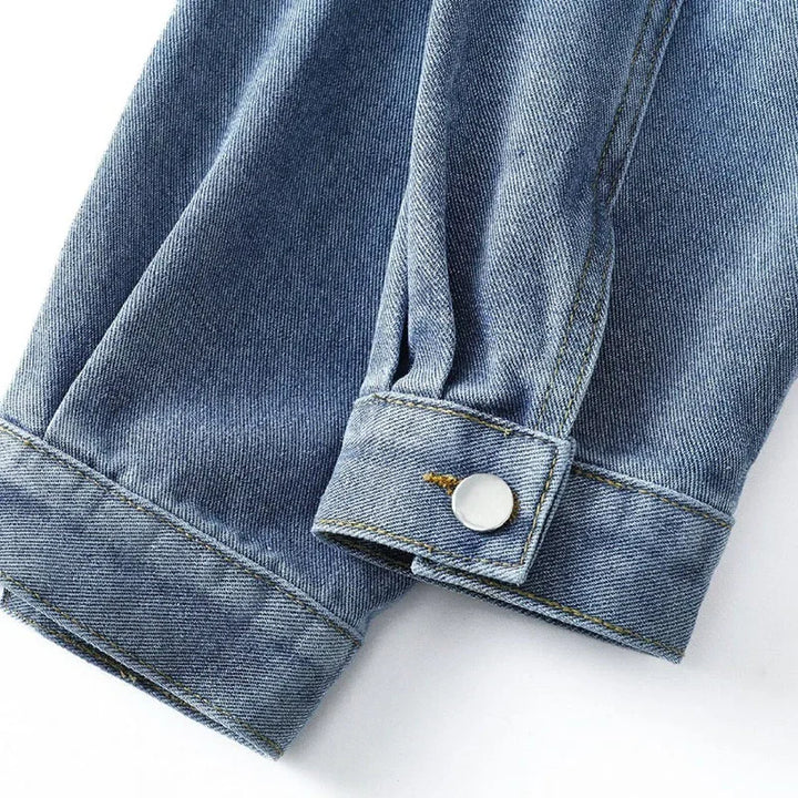 Elegant Big Pockets Classic Denim Coat