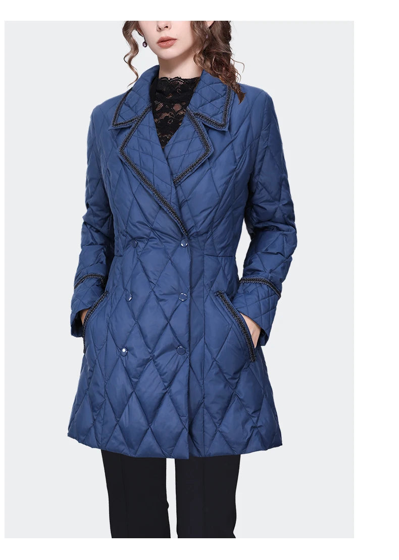 Fashionable Puffer Padded Long Down Jacket