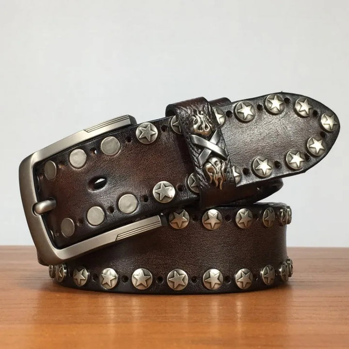 Bold Handmade Punk Style Leather Belt