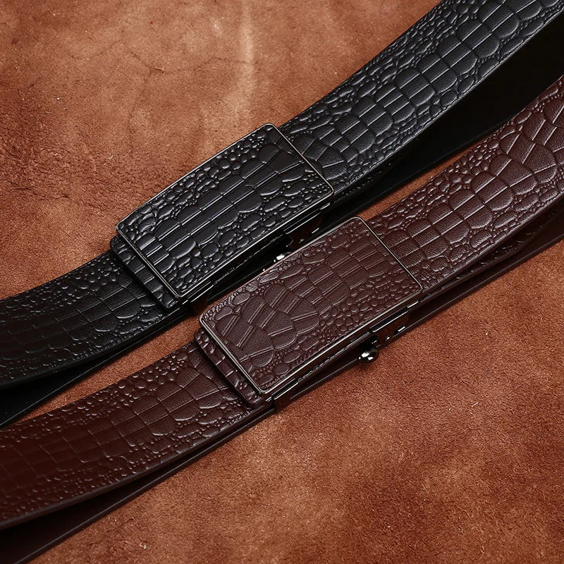 Toothless Automatic Buckle Business Belt