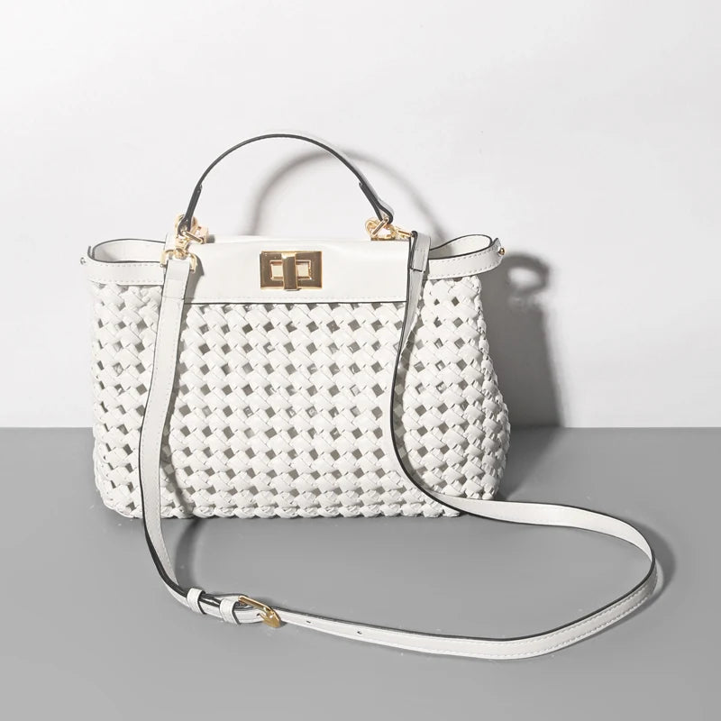 Polished Hollow Out Hand Knitting Handbag