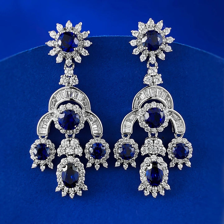 Exquisite Sapphire Ruby Earrings