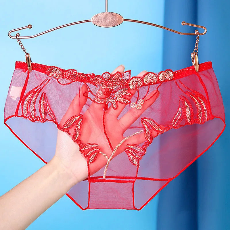 Classic Embroidery Low-Waist Underwear