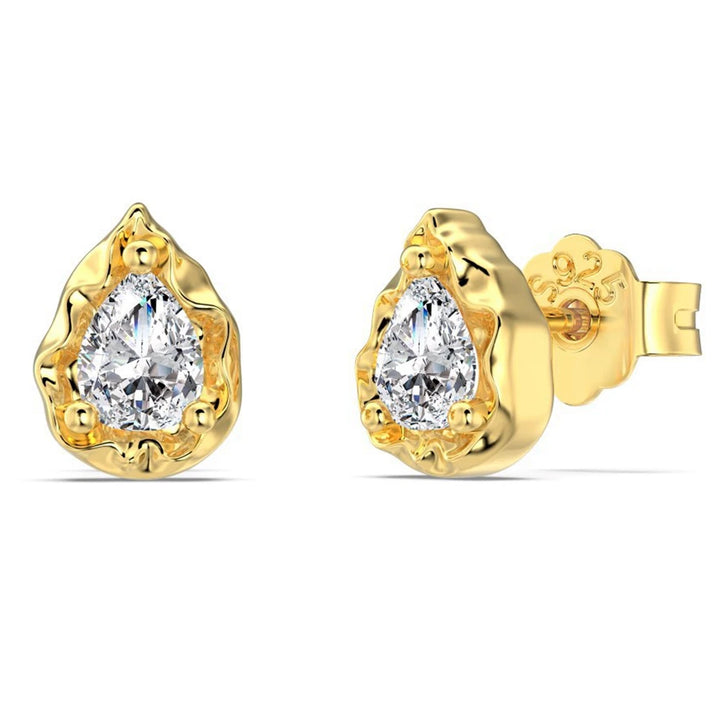 Luxury Emerald Pear Cut Stud Earrings