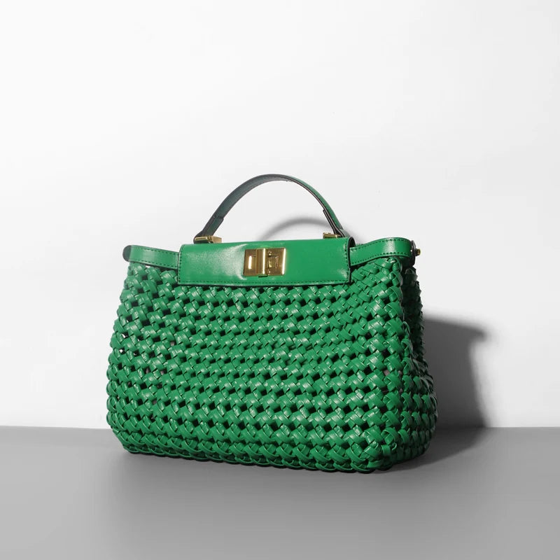 Polished Hollow Out Hand Knitting Handbag