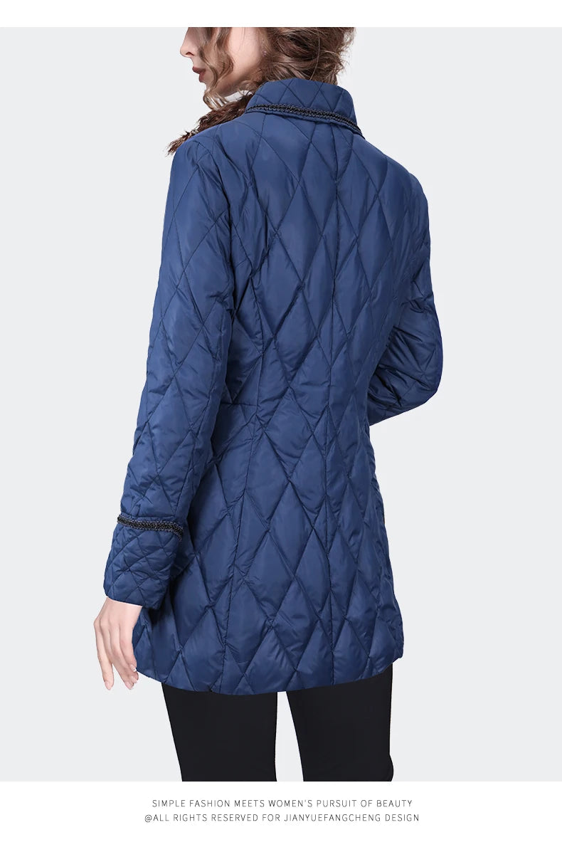 Fashionable Puffer Padded Long Down Jacket