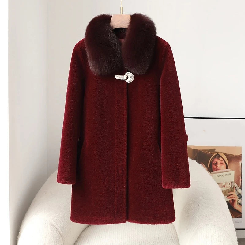Classic Sheep Wool Shearling Coat
