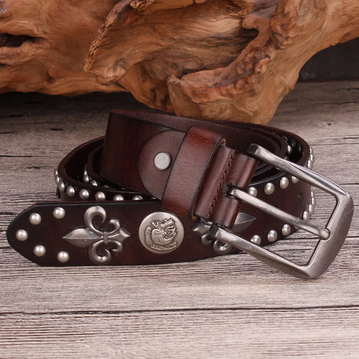 Stylish Metal Rivet Cowboy Belt
