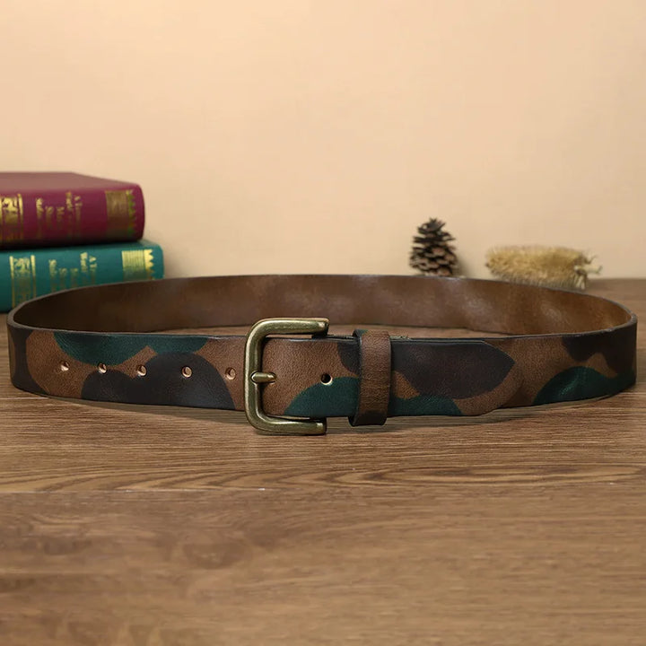 Premium Camouflage Leather Belt