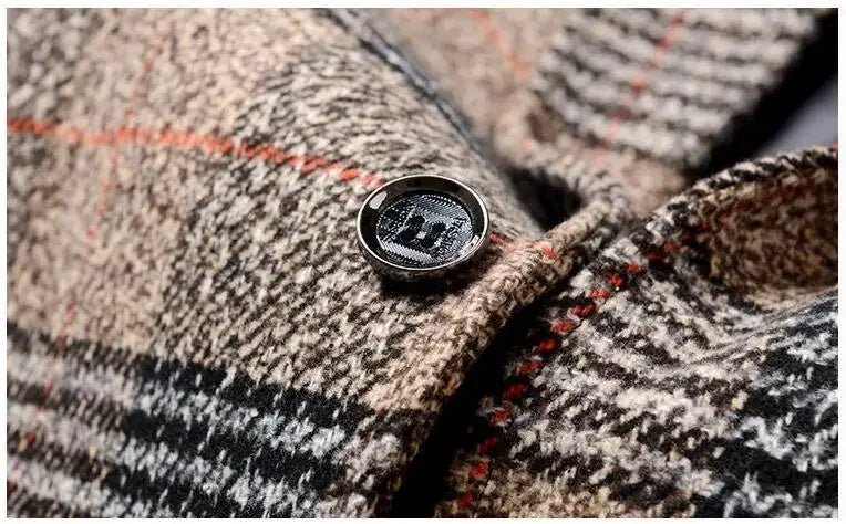 Handsome Slim Fit Plaid Blazer