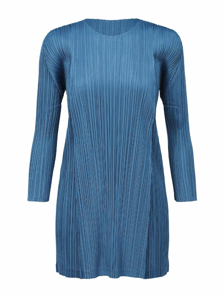 Casual Pleated Long Sleeve Dress