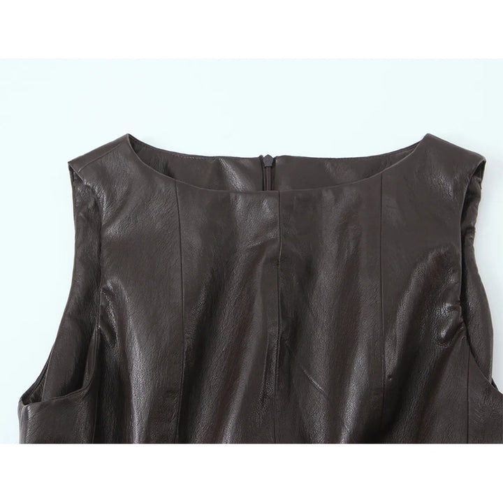 Trendy O Neck Belted Vest