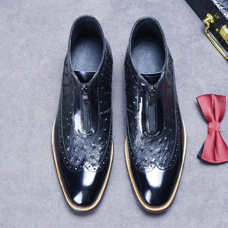 Trendy Front Zipper Ankle Boots