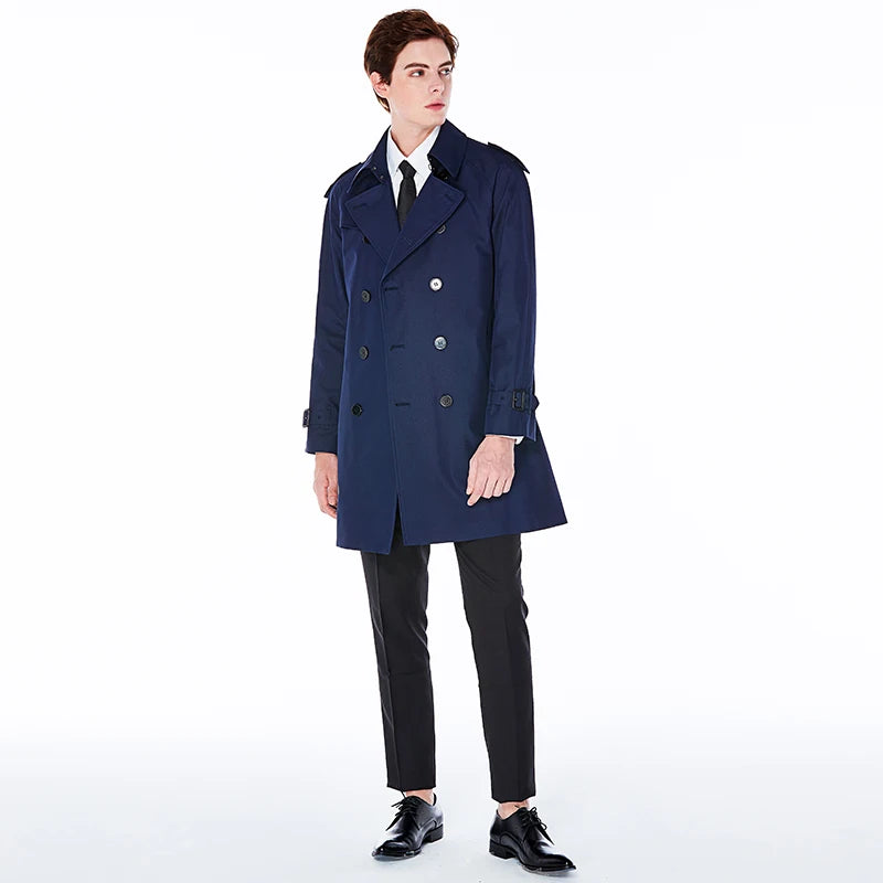 Double-breasted Windbreaker Trench Coat