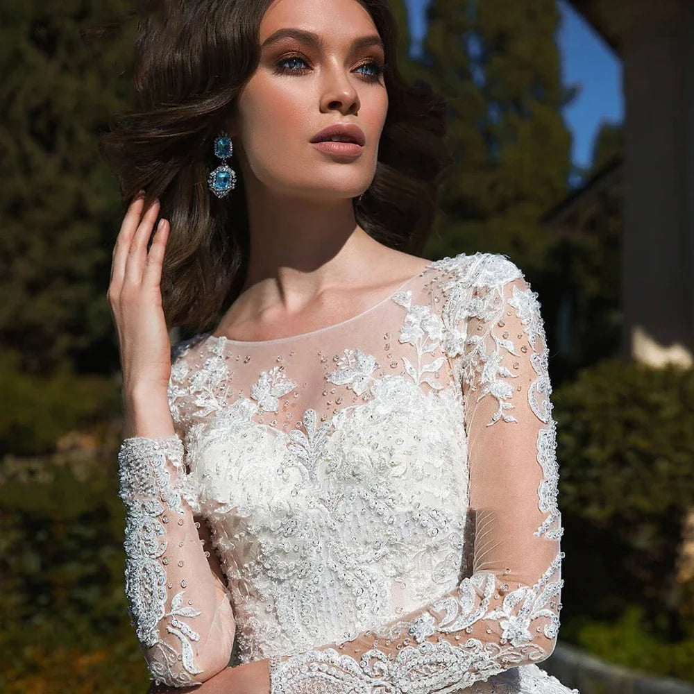 Sweet Organza Beading Bridal Gown