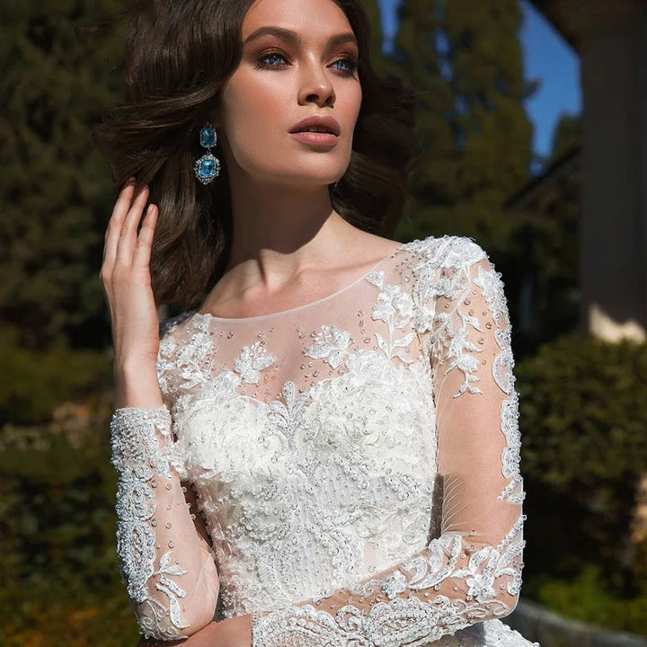 Sweet Organza Beading Bridal Gown