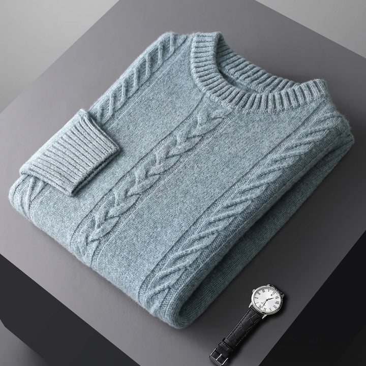 Soft Warm Cable Stitch Pullover Sweater