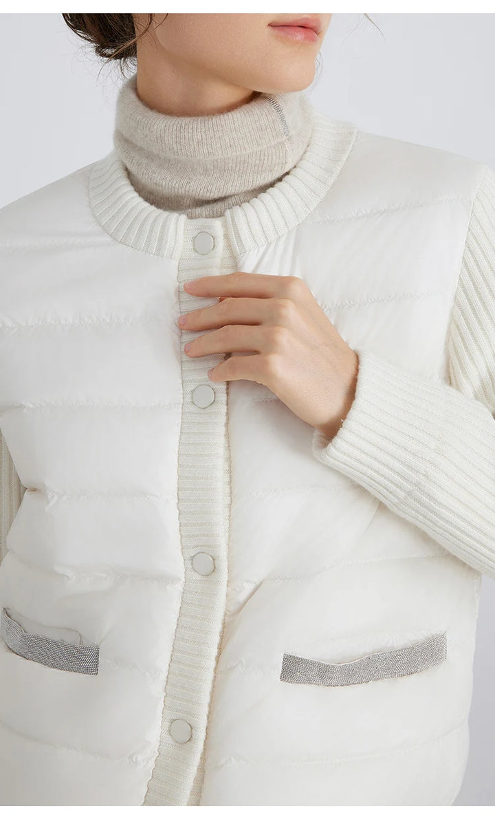 Premium Goose Down Spliced Coat