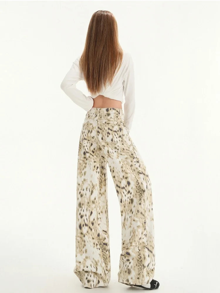 High Street Leopard Print Casual Pants