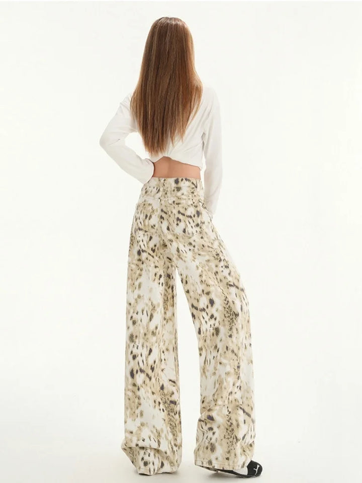 High Street Leopard Print Casual Pants