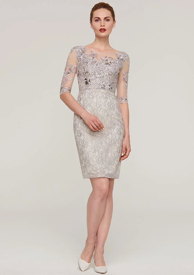 Light Half-sleeves Mother Of Bride Dress