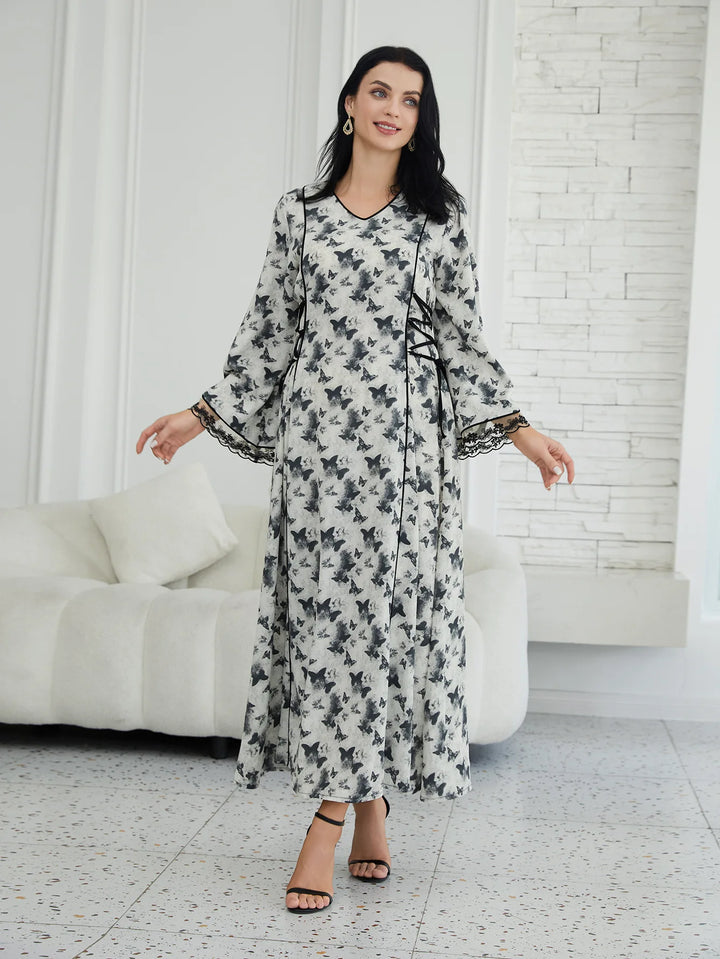 Classic Boho Abaya Dress
